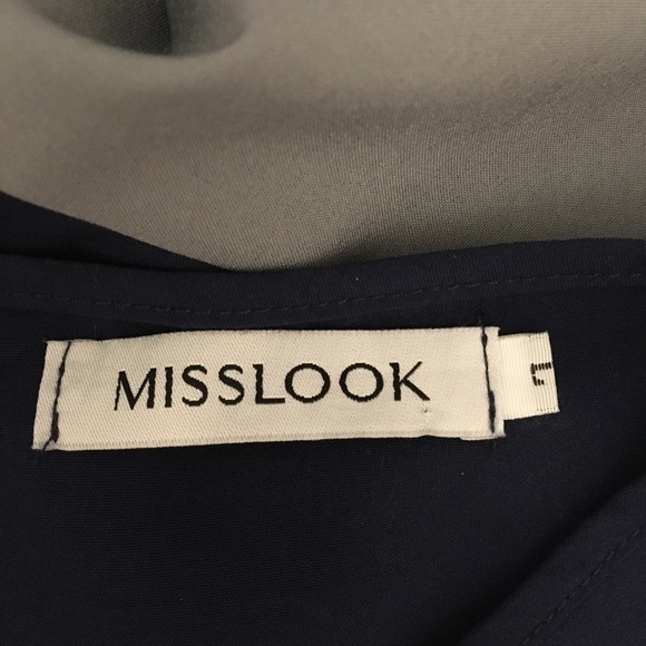 MISSLOOK color block short sleeve maxi dress - Picture 7 of 8